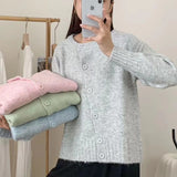 Women Knitted Cardigan Sweater Coat Female Baggy Coat