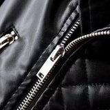 Women Leather Jacket Autumn Faux Leather Slim-Fitting Biker Jacket Coat Top