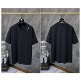 Ch hip-hop t shirts spring and summer ch couple hole pin embroidery handmade patch short sleeve high street american casual