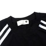 Hip-hop t-shirts: american streetwear hip-hop r&b racing element print double stripe short sleeve tee