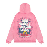 Vetements Hoodie Vintage VTM Worn Looking Washed-out Black Lucky 777 Letters Loose Hoodie Sweatshirt