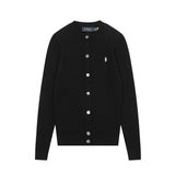 Rlraf pony dopamine round neck cardiganknitting wool sweatercasualsweetcardiganloosecasual women's fall and winter