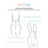 Shapewear Bodysuit Adjustable Straps Butt-lifting Design Hook Eye Closure