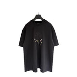 Ch hip-hop t shirts sch cross embroidery logo fashionable versatile loose short sleeves