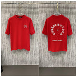 Ch hip-hop t shirts ch short-sleeved classic sanskrit horseshoe cross patch embroider round neck t-shirt