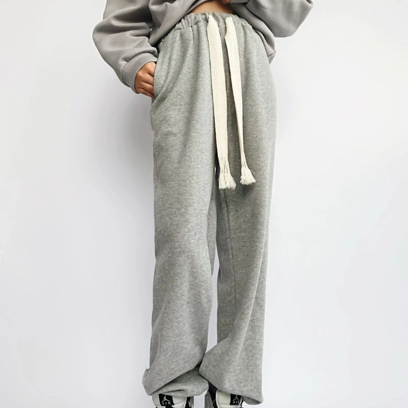 Women Sweatpants Wide Leg Pants Straight-Leg Pants Loose Trousers