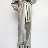 Women Sweatpants Wide Leg Pants Straight-Leg Pants Loose Trousers