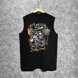 Amiri tank top hollywood gold dragon printing