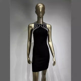 Women Dresses Evening Party Dress round Neck Sleeveless Party Dress (Ont0408)