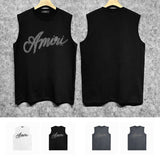 Amiri tank top black and white print
