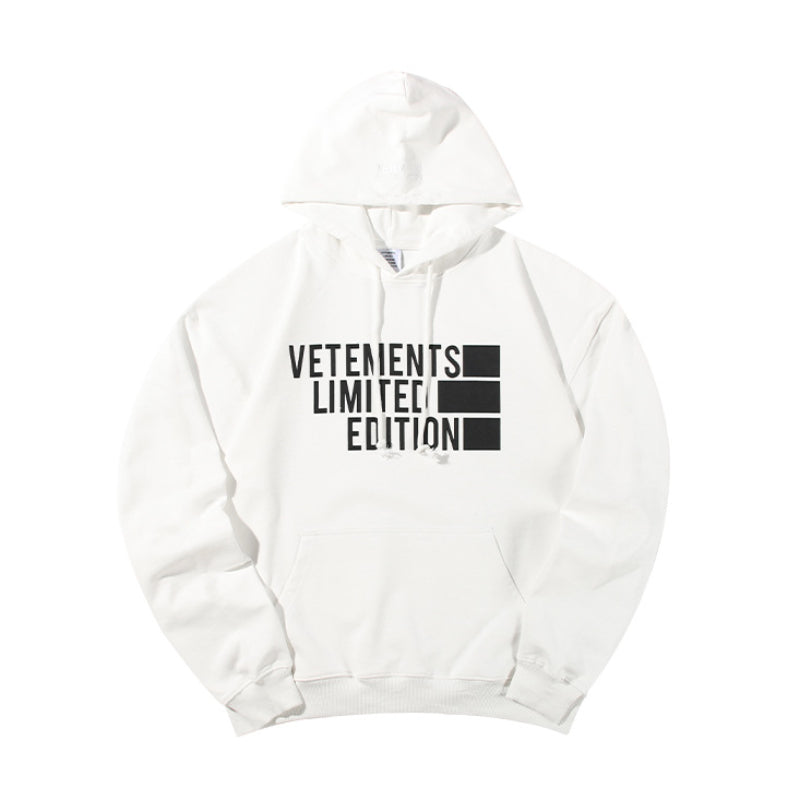 Vetements Hoodie VTM Letter Logo Printed Loose Hooded Sweater