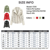 Red Leather Jacket Pu Short Coat Spring and Autumn Jacket