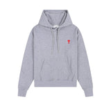 Ami aheoineembroider small love couple hooded loosecasual hoodie fall and wintersweatshirt