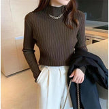 Women Knitted Pullover Turtleneck Spring and Autumn Top Knitwear