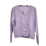 Women Knitted Cardigan Short Gray Spring and Autumn Sweater Coat