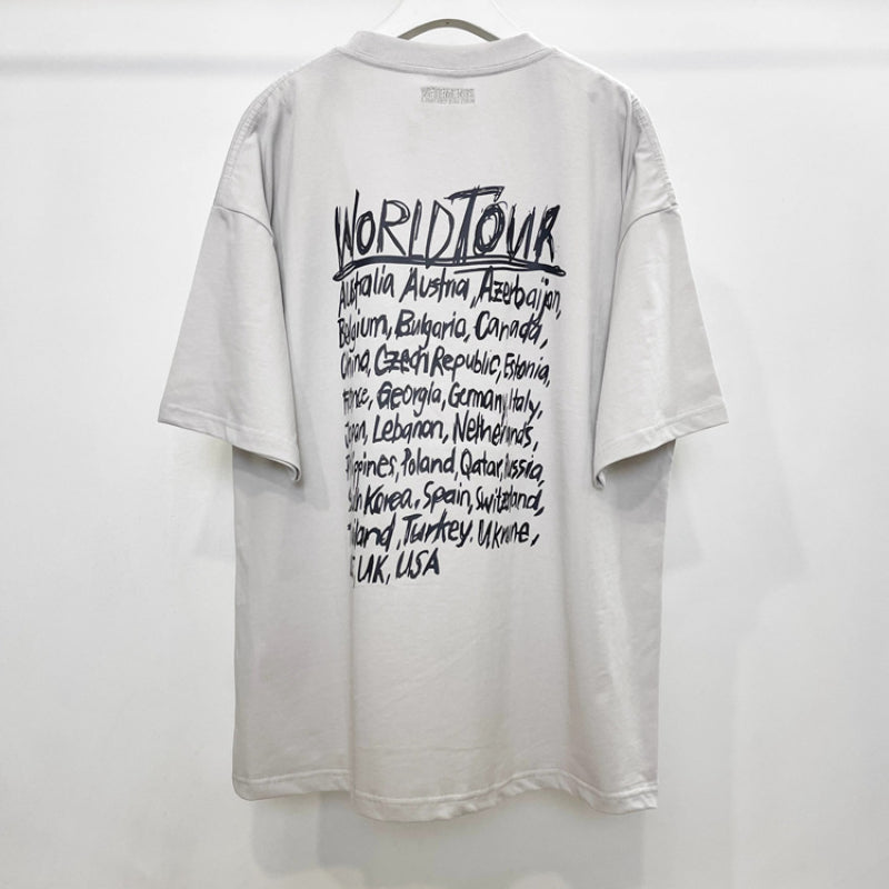 Vetements T Shirts VTM Werther Cute Letter Graffiti Loose Short Sleeve T-shirt