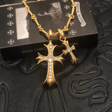 Chrome Hearts Necklace Bamboo Necklace Double Cross Men's and Women's Necklaces