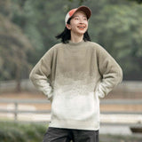 Unisex Shirts Autumn Half Turtleneck Gradient Sweater