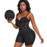 Shapewear Bodysuit Lace Suspender Tie