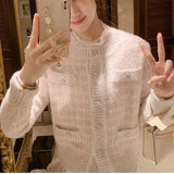 Women Knitwear Autumn and Winter round Neck Sweater Loose Knitted Cardigan
