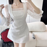 Women Maxi Dress Autumn and Winter Lace Long Sleeve Dress