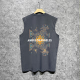 Amiri tank top damaged oil painting printing