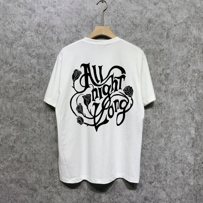 Amiri t shirts morning glory printing short sleeve