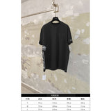 Ch hip-hop t shirts american ch crow scroll sanskrit logo printing t-shirt short-sleeved daily easiest for match round neck casual high street