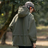 Unisex Shirts Autumn Waterproof Hooded Jacket