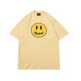 Drew house tshirt r collection d@ew smiley face letter print crew neck pullover short sleeve wholesale single piece