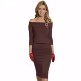 Women Evening Gown Sexy Dress Long Sleeve Narrow Dress