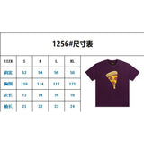 Drew house t shirt d@ew pizza pattern round neck pullover short sleeves