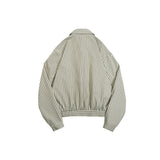 Unisex Jacket Autumn Vintage Stripe Jacket Loose Overalls