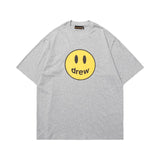 Drew house tshirt r collection d@ew smiley face letter print crew neck pullover short sleeve wholesale single piece