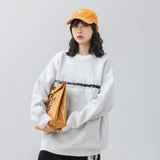 Unisex Sweater Autumn Steel Print Font Sweater