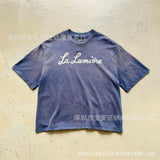 saint m t shirts s.m french letter limited edition crew neck pullover short sleeve t-shirt