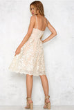 Women Evening Gown Summer Sexy Sling Lace Embroidery Dress
