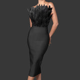 Women Evening Dress Christmas Dress Bandage One-Piece Dress