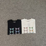 Mertra high street butterfly print short sleeve t-shirt - streetwear, hip-hop, premium aesthetic, niche design, quick-dry