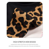 Full figure bra leopard print gathered and breathable