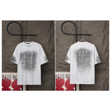 Ch hip-hop t shirts ch short-sleeved washed distressed laser burnt patch embroidery couple loosecasual high street