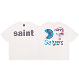 saint m t shirts s.m vintage high street casual crew neck pullover short sleeve tee