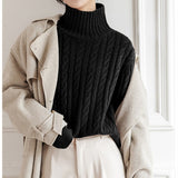 Women Knitwear Autumn and Winter Turtleneck Knitwear Slim Fit Sweater