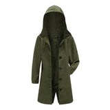 Women Trench Coat Autumn and Winter Waterproof Anorak Women's Casual Long Coat