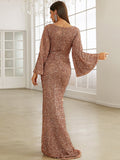 Harlem Nights Outfits V-neck Hip Sequins Dress