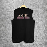 Amiri tank top with crayon horizontal stripes printing