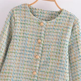 Women Woolen Coat Chanel Style Short Coat Female Autumn Winter Loose Overcoat