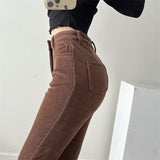 Women Sweatpants Casual Pants Women's Autumn and Winter Retro Bell-Bottom Pants Trousers
