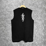 Amiri tank top with vertical overlapping letterprinting