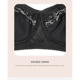 Full figure bra - wireless lace lightly lined